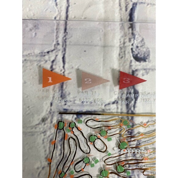 Medinah County Club 75th U.S. Open 50th Anniversary Glass Tray with Course Map. - Picture 7 of 9